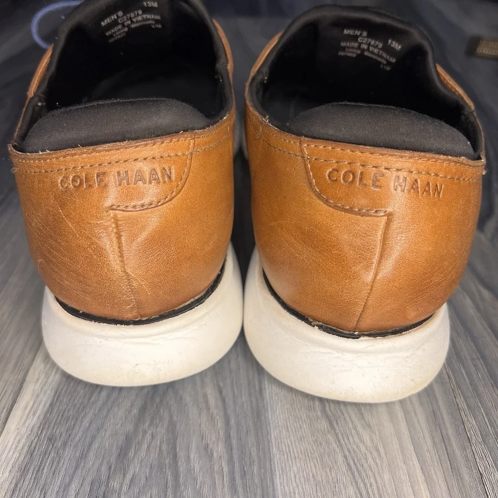 Cole Haan 2.ZEROGRAND Laser Wing Oxford Shoes Men's Size 13 Brown White Navy